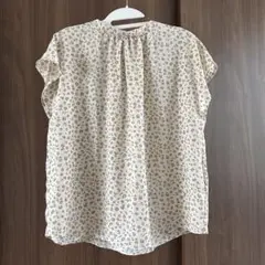 DRESKIP ヒョウ柄 半袖ブラウス Lサイズ