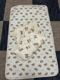 クマ柄 ベビー用寝具 70x120c 敷布団カバー70x120c セット