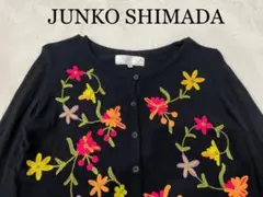 ジュンコ シマダ 花柄刺繍カーディガン