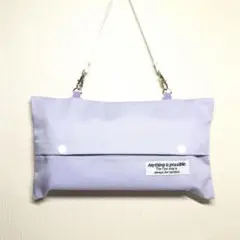エコティッシュカバー　無地　シンプル　パープル　箱なしティッシュケース　壁掛け