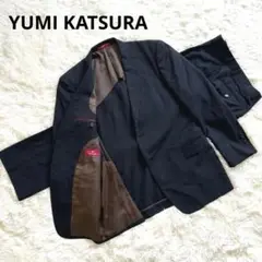 YUMI KATSURA セットアップ　スーツ　濃紺　ストライプ　テーラード