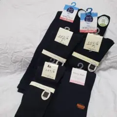 薄手✨6足まとめ売り‼ 23～25㎝ ハイソックス ブラック 靴下 吸汗速乾