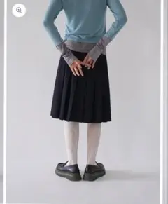 uenui ウニュイ　uncut denim pleats midi skirt