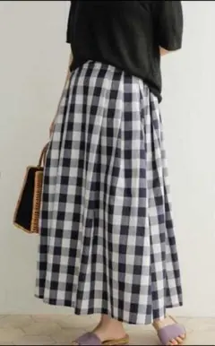 新品URBANRESEARCH DOORS コットンウエストタックフレアスカート