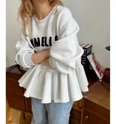 ジュメロ jumell ぺプラムスウェット　オートミール