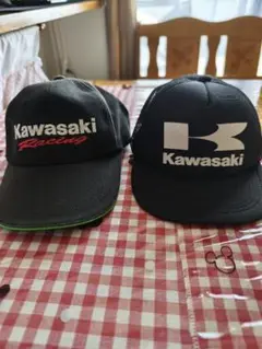希少 kawasak i純正 帽子 2個セット