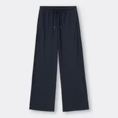 GU リブプルオンパンツ　ブラック　L