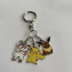 ピカチュウ・イーブイ・ニンフィア　キーホルダー 3連