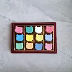 フェイクスイーツ　カラフルくまマカロン　ミニチュア　ハンドメイド