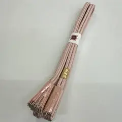 新品 正絹 帯締め 冠組 冠 ゆるぎ 手組み 撚り房 ピンク