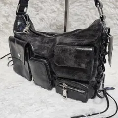【新品】タグ付き　レイビームス　レースアップ　ポケットバッグ　ショルダーバッグ