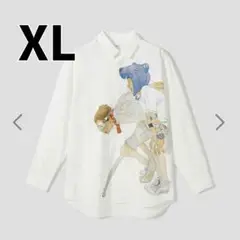 【XL】グラニフ 松本大洋 ネコ ルーズフィットシャツ