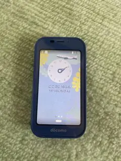 docomo タッチスクリーン携帯電話 青　キッズ携帯
