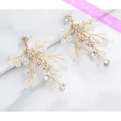 ☆新品☆ピアス(イヤリング) ブライダル結婚式ゴールド ウェディングアクセサリー