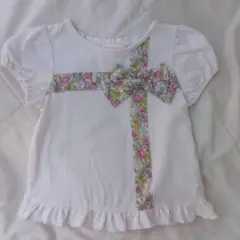メゾピアノ　サンリオコラボ　キティちゃん柄　リボン　Tシャツ