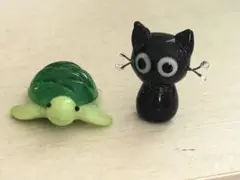 小樽ガラス細工 猫 亀
