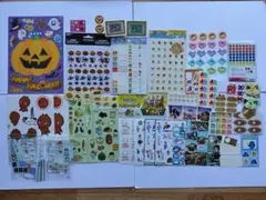 【まとめ売り】シール　キャラクターシール　ギフトシール　ハロウィン サンキューシ