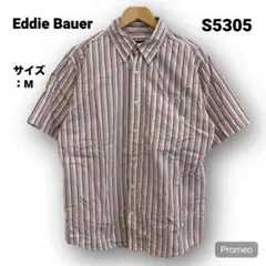 【即購入OK】Eddie Bauer 半袖シャツ サイズM ストライプ