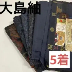 K-265 大島紬 正絹 おまとめ 5着