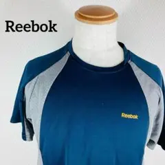 Reebok ラグランスリーブ トップス M ネイビー/グレー