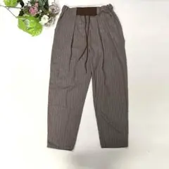 GENTIL IS A BRANDブラウン ストライプ パンツ フリーサイズ