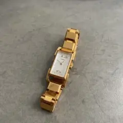 ワイアードWIREDゴールド 長方形ケース 時計