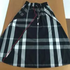 チェック切替 フレアースカート