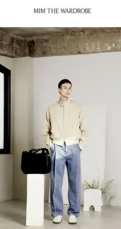 MIM THE WARDROBE AGE ONE TUCK ライトブルー デニム