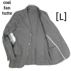 Cosi Fan Tutte 麻×綿 3B アンコンジャケット L 千鳥格子