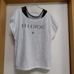 ELLE SPORT ホワイトトップスと迷彩タンクトップ セット　LL 未使用