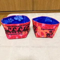 ハワイアン 布製 小物入れ 2個セット