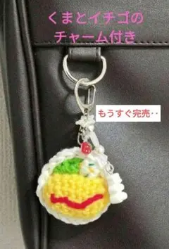 オムライス　あみぐるみ　かぎ針　キーホルダー　ポテサラ苺　レタス　テディベア付き