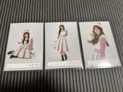 【櫻坂46 小田倉麗奈】生写真　2024年　クリスマス　サンタ衣装　3点セット