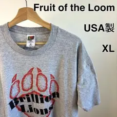 BrillionLions グレーTシャツ XL USA製 フルーツオブザルーム