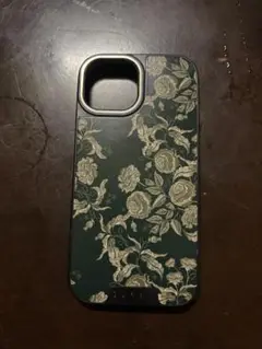 BURGA 花柄 iPhone15用ケース グリーン