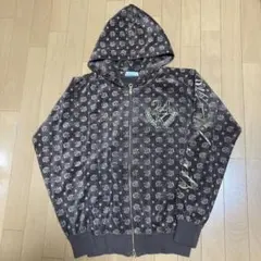 【GOLD 24karats Diggers】モノグラム柄 ベロア生地 パーカー GOLD 24karats Diggers モノグラム柄 ベロア生地 パーカー