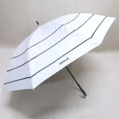 agnes b. アニエスベー 1級遮光 晴雨兼用 長傘 日傘 ボーダー 白黒