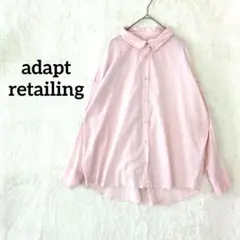 adapt retailing 長袖シャツ ピンク Lサイズ レギュラーカラー