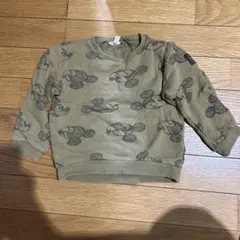 ベージュ ミッキー風 長袖トレーナー 95cm