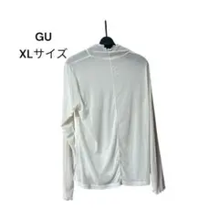 GU ホワイト シースルーハイネック トップス