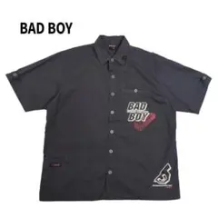 90s BAD BOY シャツ 半袖 ロゴ プリント M