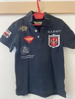 AVIREX U.S.NAVY ポロシャツ L (130)ブラック