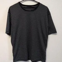 黒白ストライプ 半袖シャツ　Tシャツ