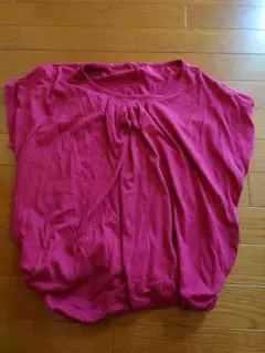 マゼンタ コットン Tシャツ Lサイズ