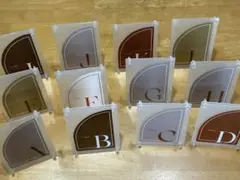 結婚式 テーブルナンバーA〜L 12枚セット　フレーム付