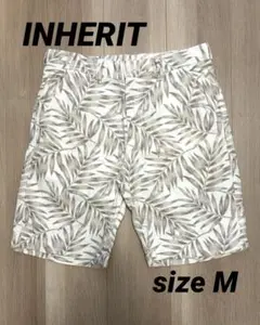 【新品】INHERIT ハーフパンツ ボタニカル ホワイト カジュアル リゾート