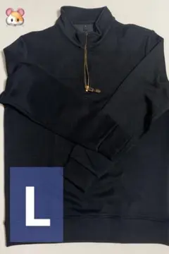 メンズ　長袖　ハーフジップ　ブラック　Lサイズ　男性　プレゼント　デート　新品