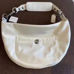 訳アリ未使用 COACH HOBO ショルダーバッグ WHITE HMW SM