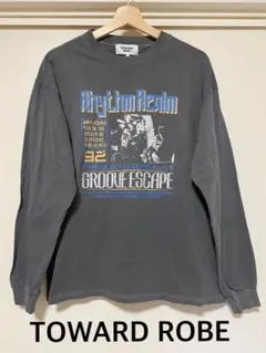 TOWARD ROBE グレー ロングスリーブ Tシャツ ロックTシャツ　L