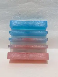 ハンドメイド　マネースタンド　セービング　お札立て　ブルー　ピンク